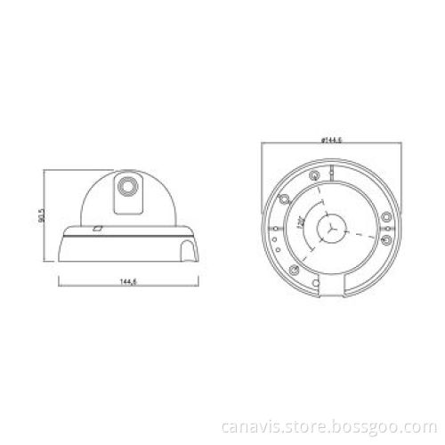Indoor Dome Camera with Sony 420, 520, 600, 650TVL Horizontal Resolution, Auto White Balance
